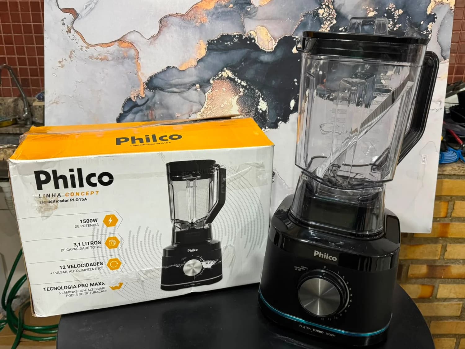 Liquidificador Philco PLQ15A Preto 1500W com 12 Velocidades - 110V - 4