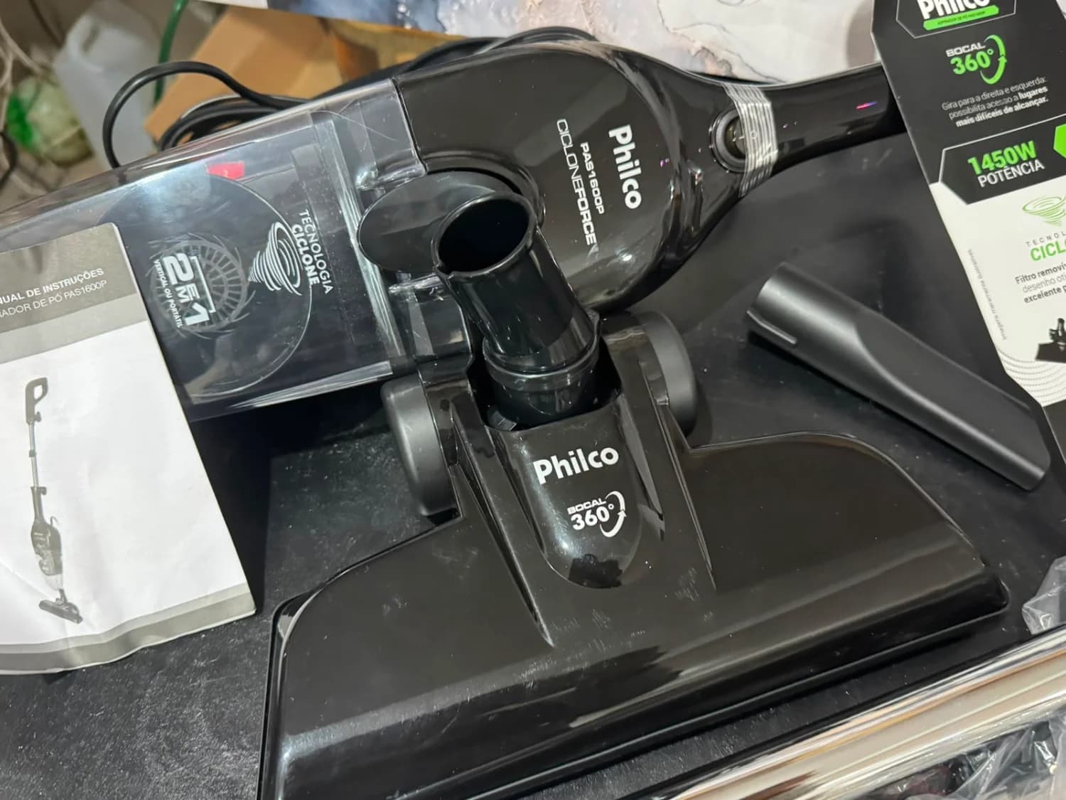 Aspirador de Pó Philco PAS1600P 2 em 1 Preto - 110V - 5