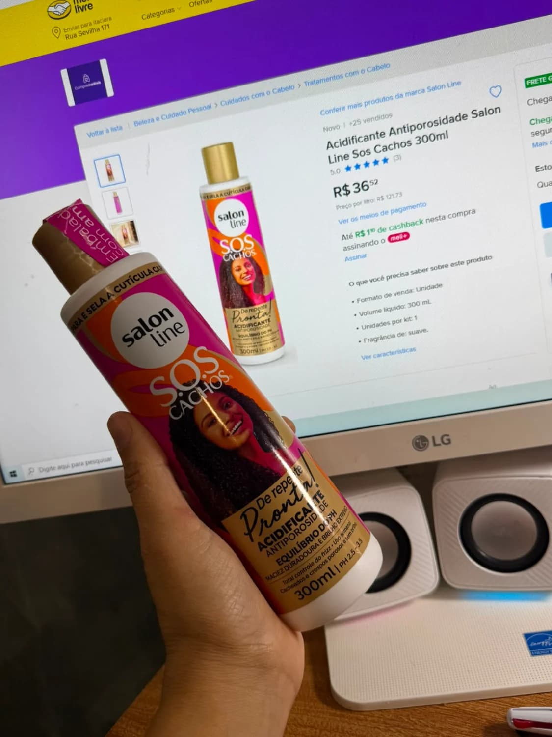Salon Line S.O.S Cachos De Repente Pronta! - Acidificante Antiporosidade 300ml - 1