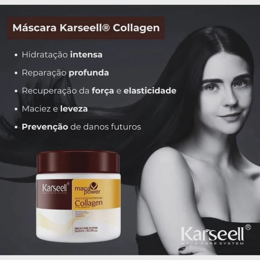 Máscara Karseen Maca Power Collagen 500ml Hidratação Profun - 2