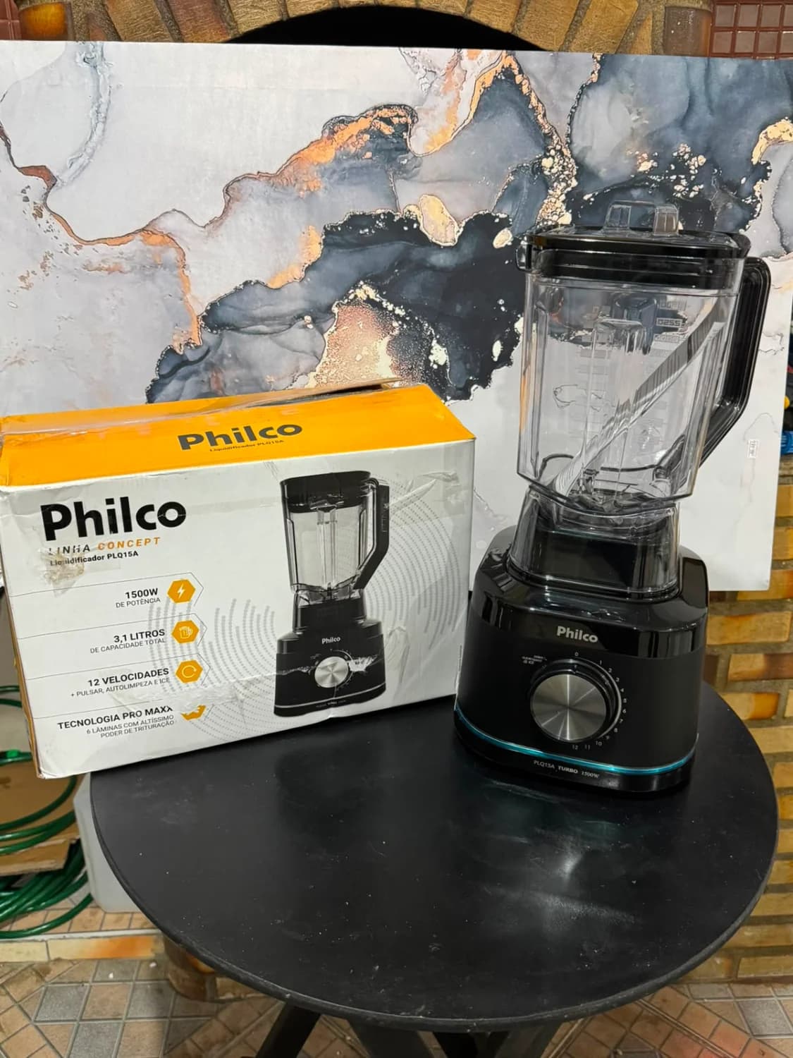 Liquidificador Philco PLQ15A Preto 1500W com 12 Velocidades - 110V - 1