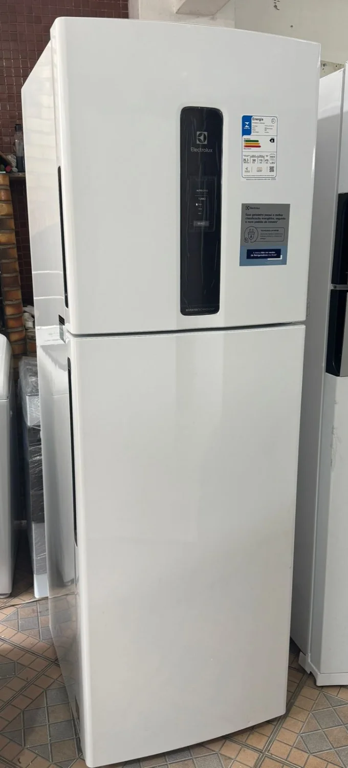 Geladeira 2 Portas Geladeira Electrolux Frost Free Inverter 410 Litros Duplex Branca IF46 - 110V - 6