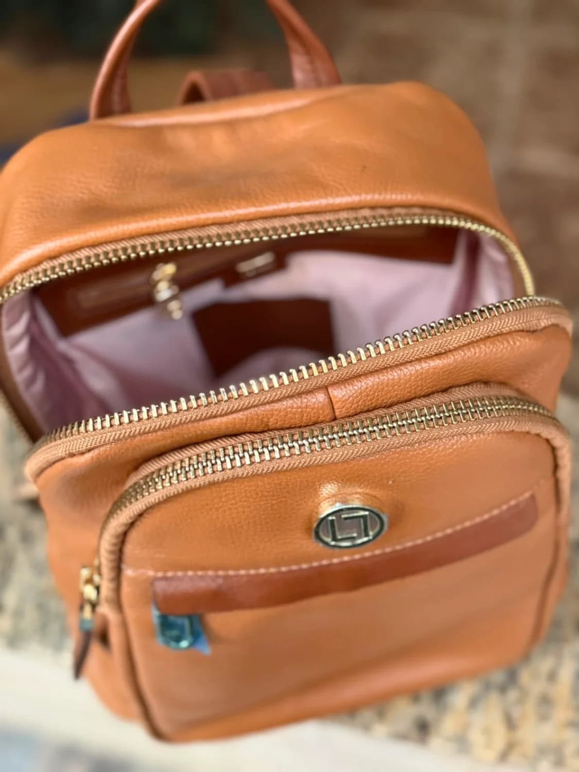 Mochila Em Couro Legítimo Luz Da Lua - 3