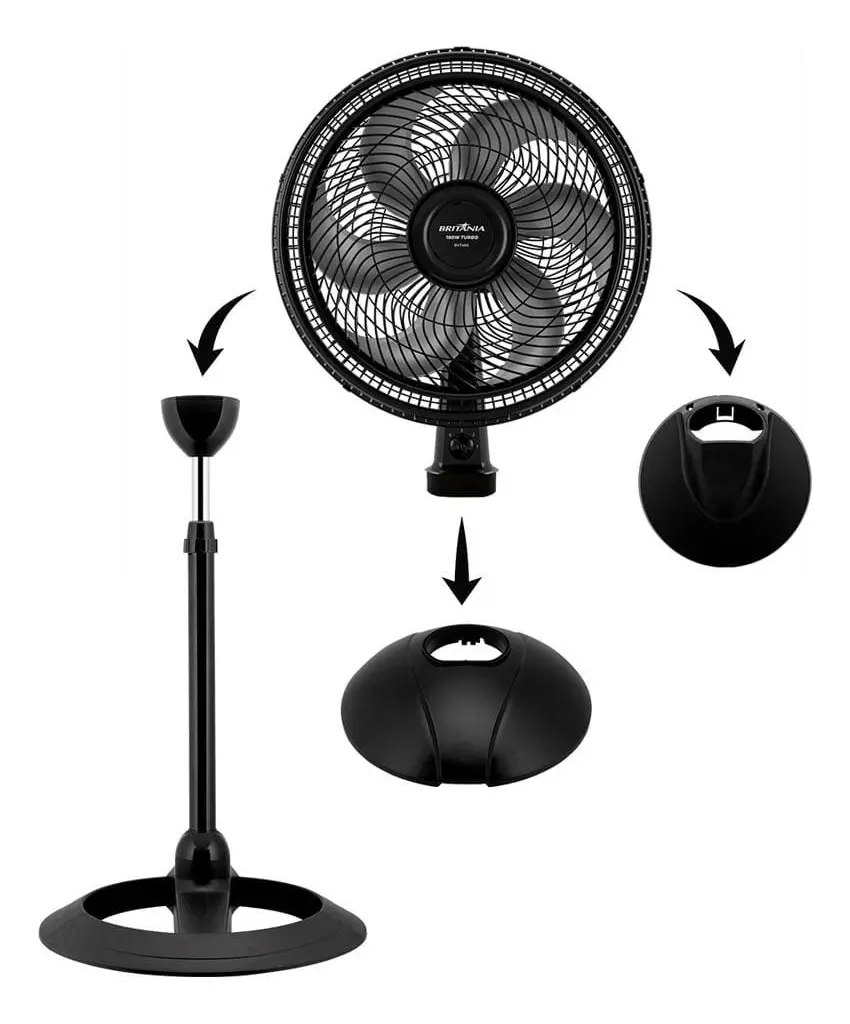 Ventilador 3em1 Coluna/Mesa/Parede Britânia Bvt466 Maxx Force 160w Preto - 1
