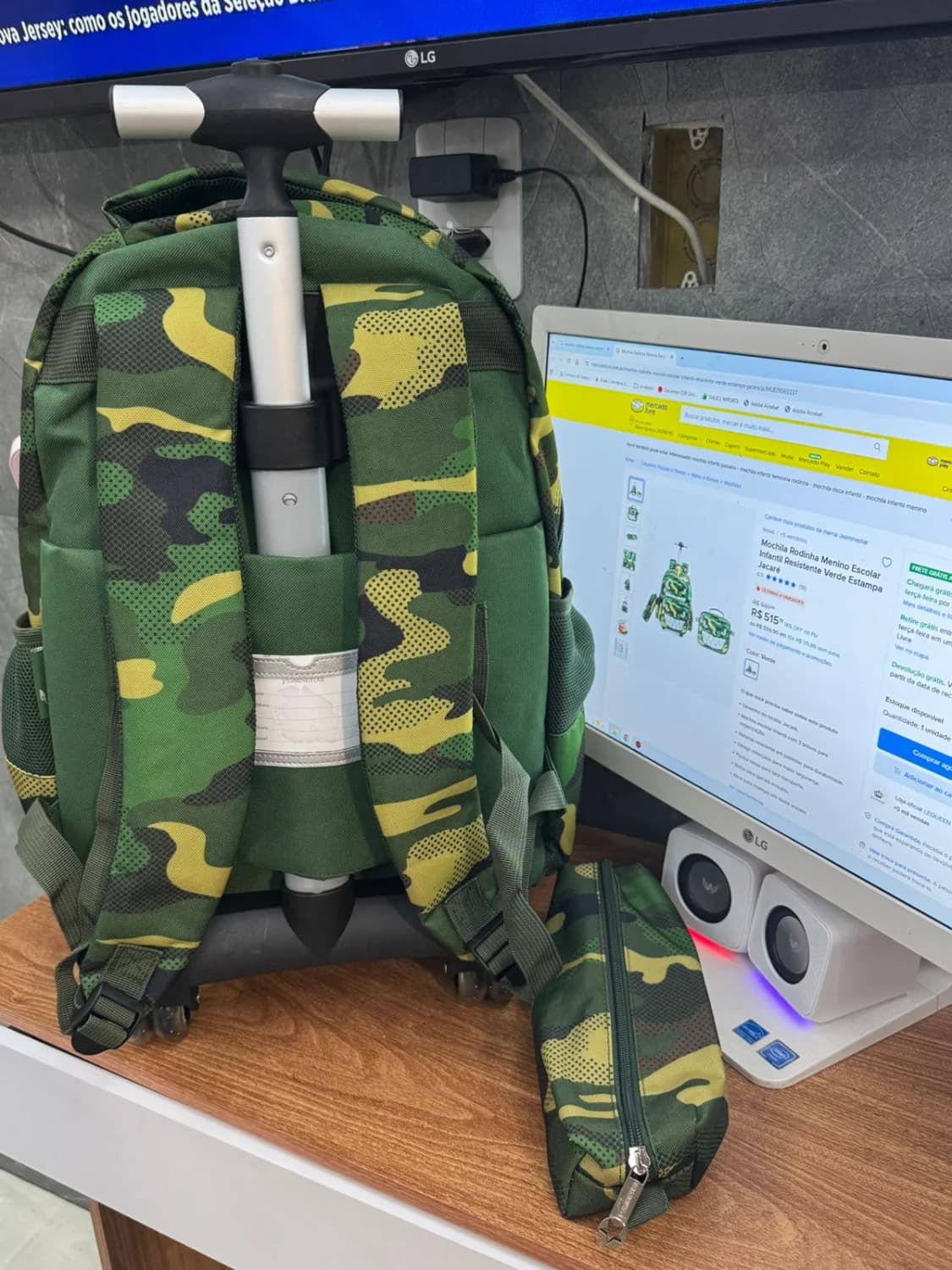 Kit Mochila de Rodinha Menino Escolar Infantil Resistente Jasminestar - 6