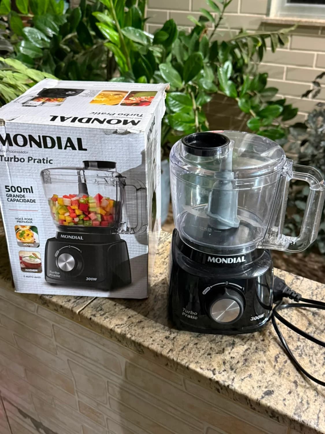 Mini Processador Turbo Mp-16 300w Cor Preto Mondial - 220v - 1
