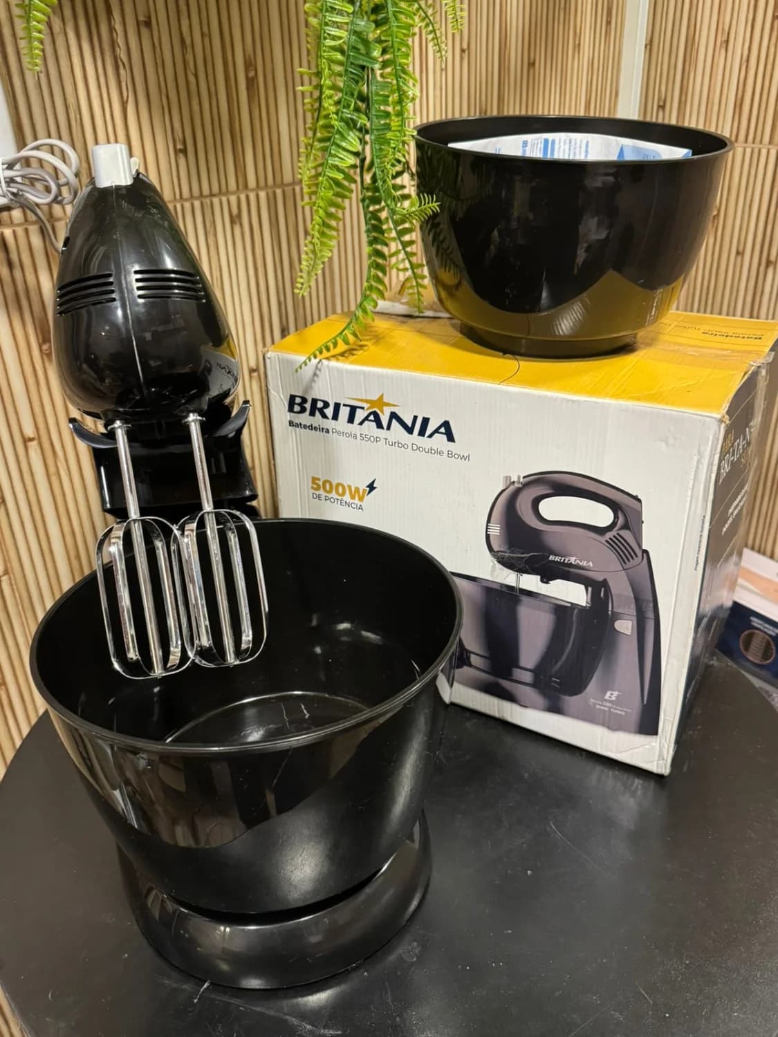 Batedeira Britânia 4Vel Perola 550 500W 2Bowls PTO 110V - 1