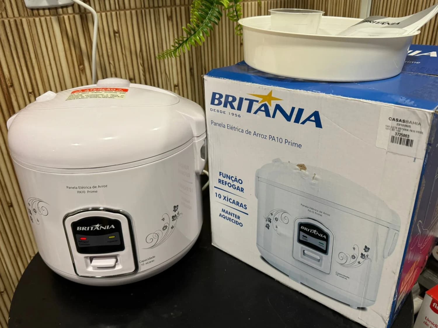 Panela Elétrica de Arroz Britânia PA10 Prime 10 Xícaras - Branca - 110V - 9