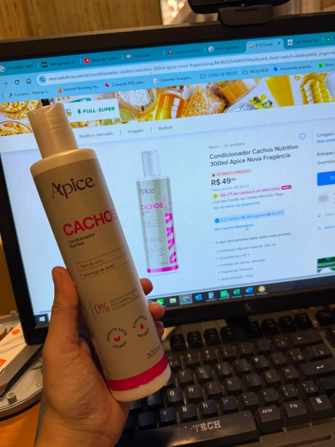 Condicionador Cachos Nutritivo 300ml Hidronutrição para cachos - 1