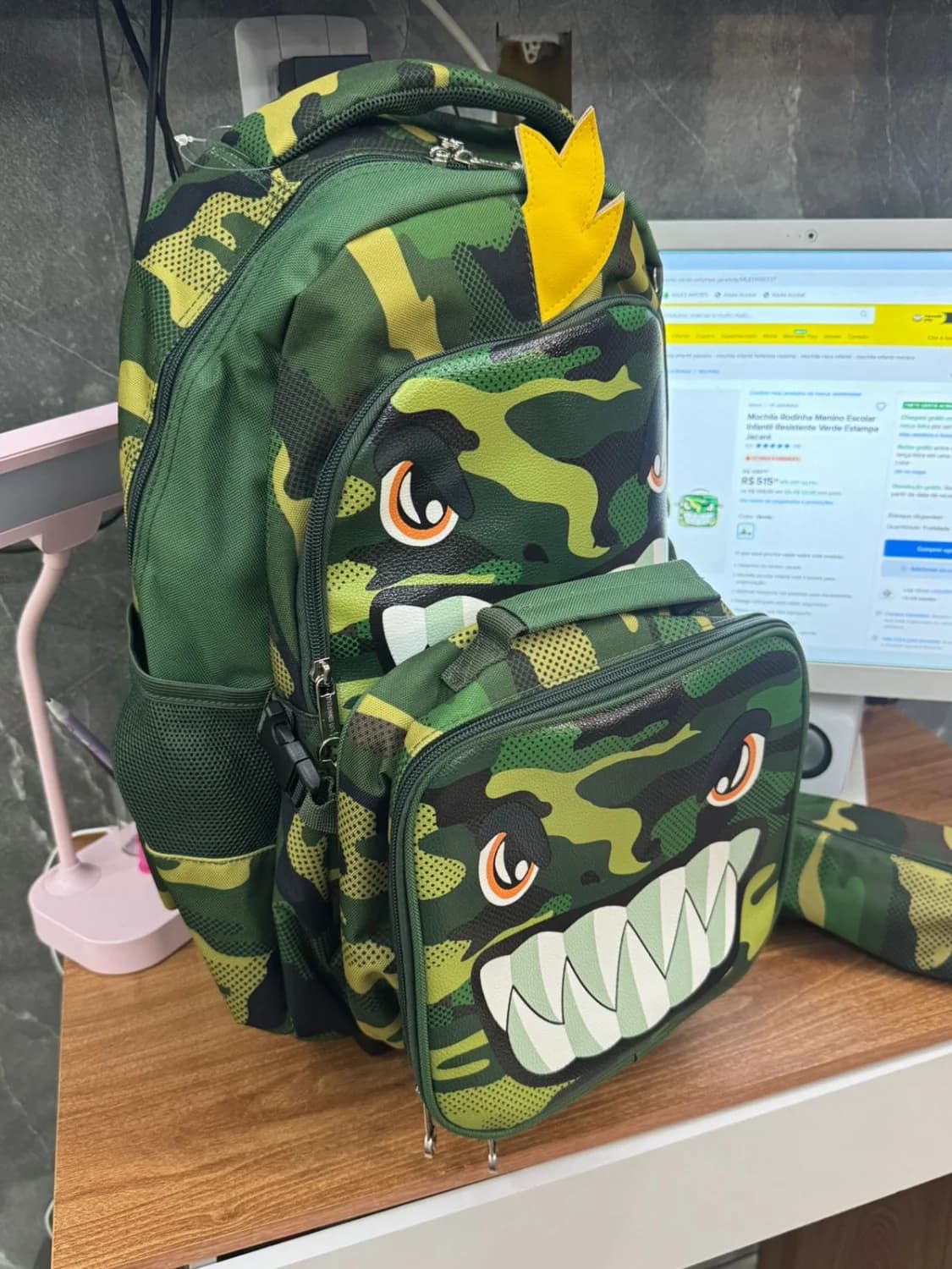 Kit Mochila de Rodinha Menino Escolar Infantil Resistente Jasminestar - 3