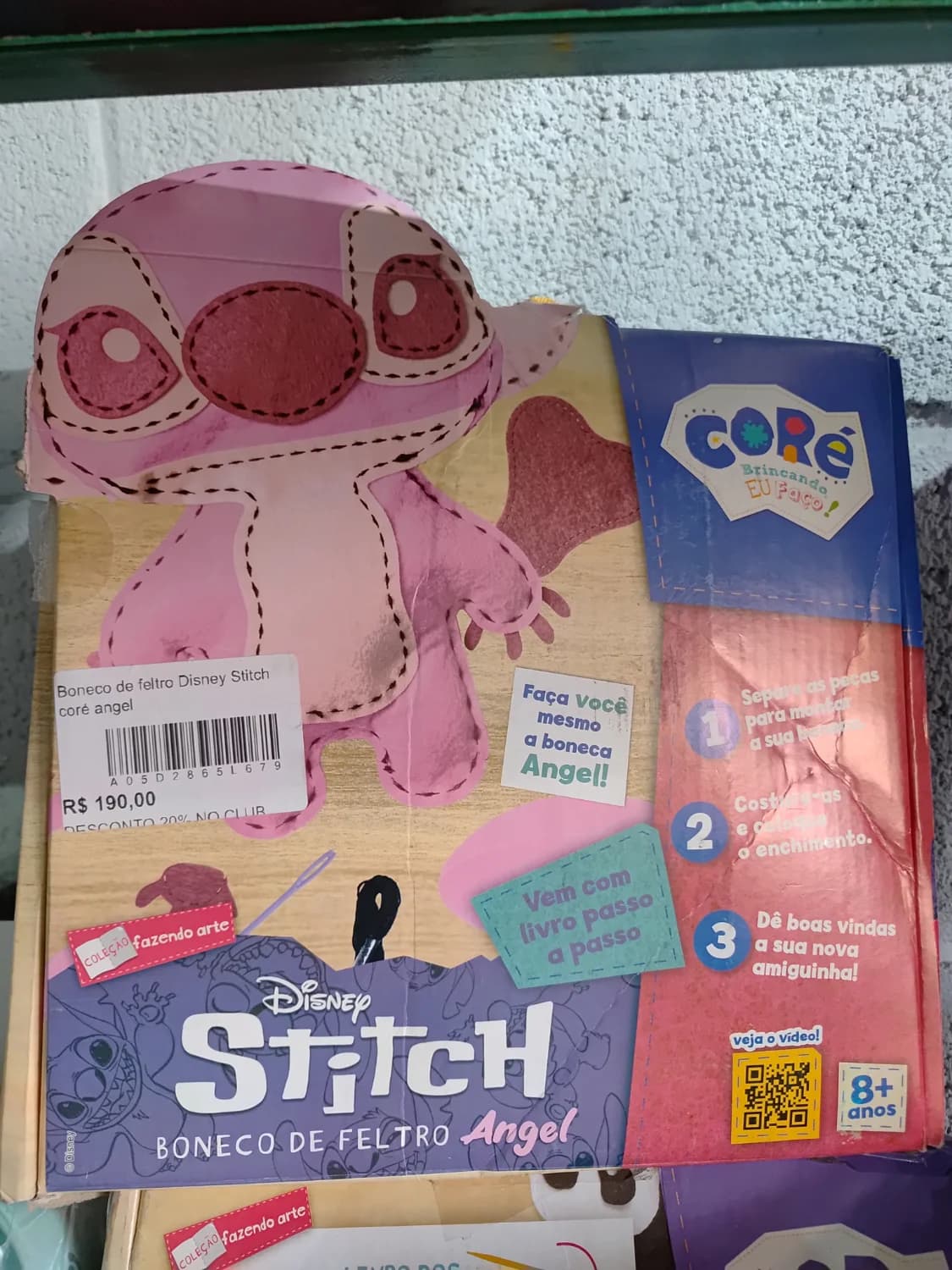 Boneco de feltro Disney Stitch coré angel - 1