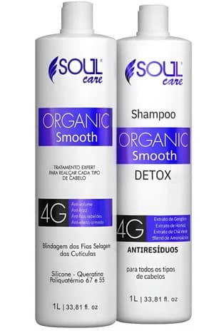 Escova Organica Sem Formol Mascara Capilar Antifrizz Kit 2l - 1