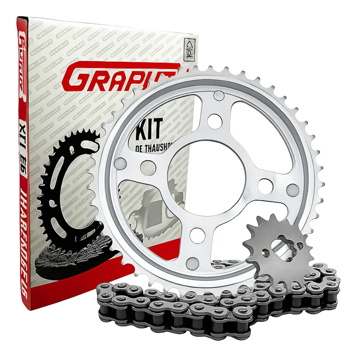 Kit Relação Transmissão Titan/fan/cargo 125 2014 Ate 2018 - 1