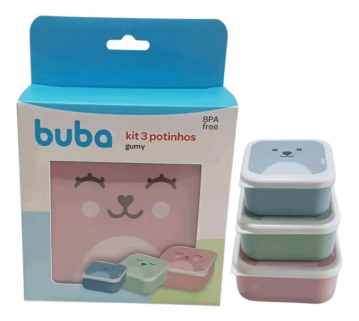 KIT 3 POTES GUMY BUBA - BPA FREE - 1
