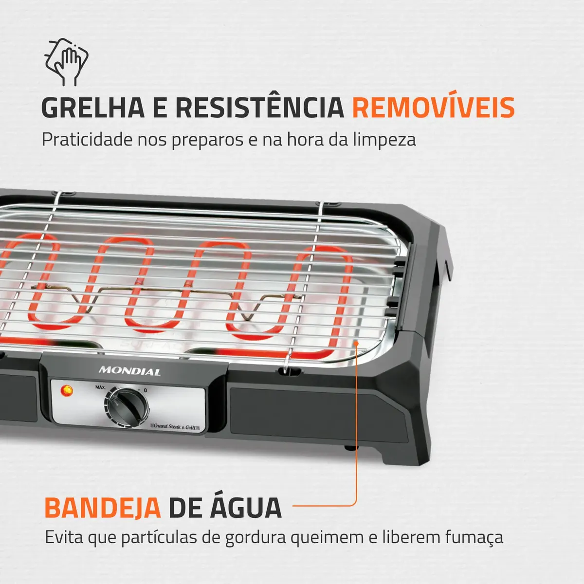 CHURRASQUEIRA ELÉTRICA MONDIAL GRAND STEAK & GRILL - MODELO CH-05 - 110V - 1