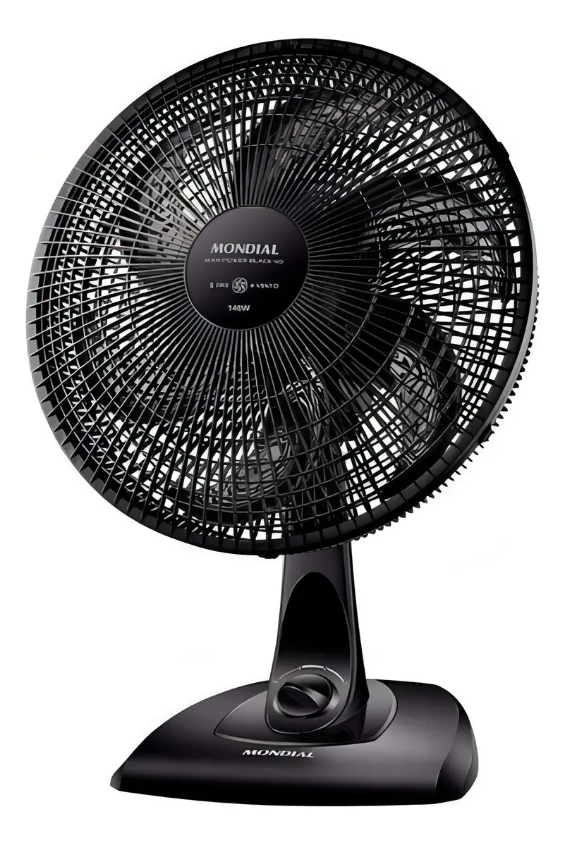 VENTILADOR MONDIAL SUPER POWER PRETO VSP40 / PÁS CINZA / 40CM / 110V - 1