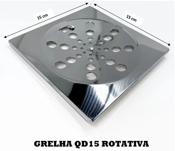 RALO GRELHA QUADRADA EM AÇO INOXIDÁVEL - ANTI INSETOS - MEDIDA 15X15 - 1