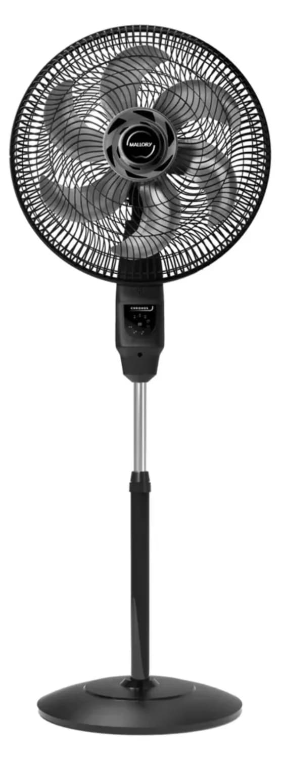 VENTILADOR DE COLUNA MALLORY CHRONOS 6 PÁS NA COR CINZA | 40CM - 110V PAINEL TOUCH - 1