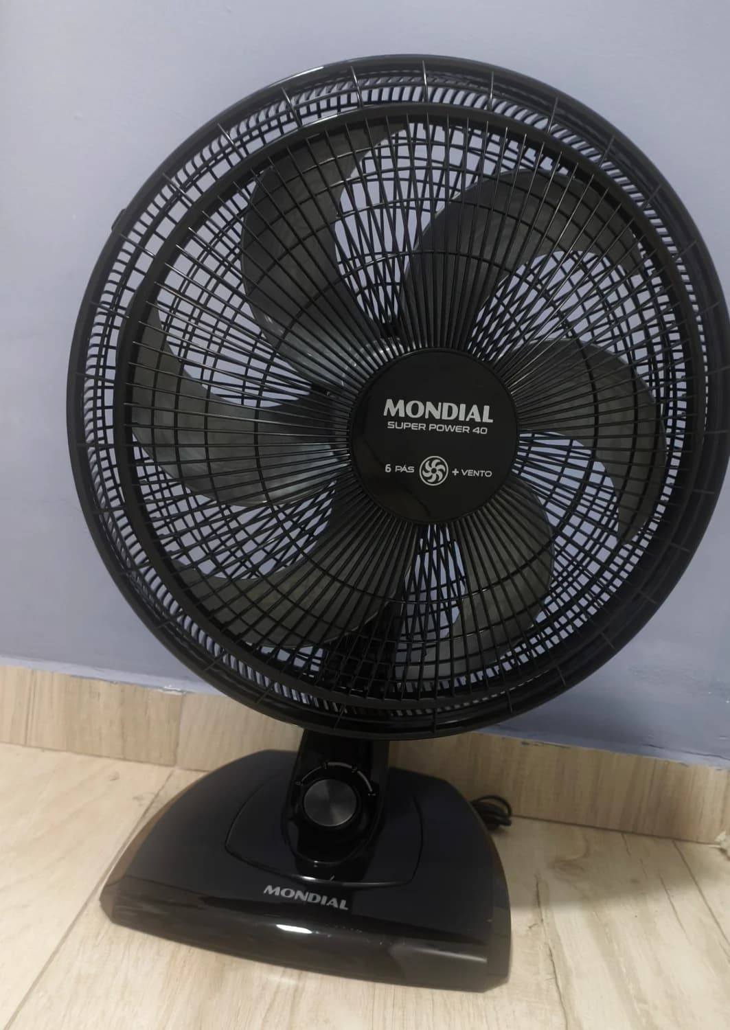 VENTILADOR MONDIAL SUPER POWER PRETO VSP40 | 6 PÁS NA COR CINZA | 40CM | 110V - 2