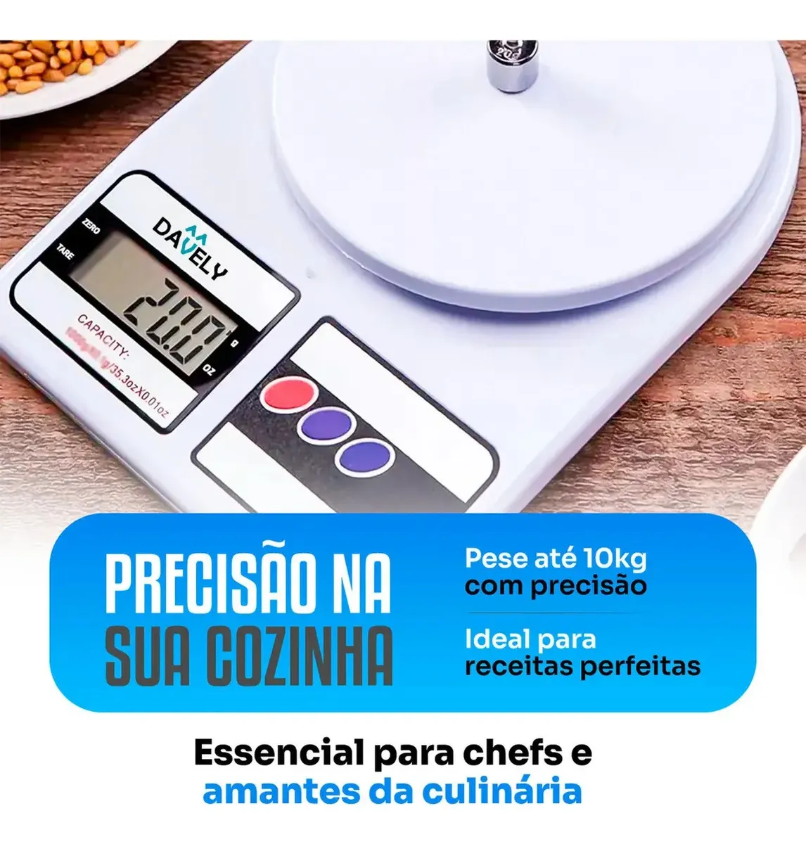 BALANÇA DE COZINHA DIGITAL - 10KG - 2