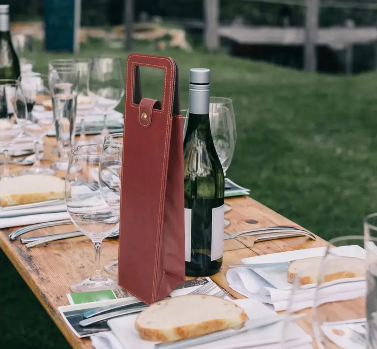 BOLSA PORTA VINHO WM COURO SINTÉTICO - 2