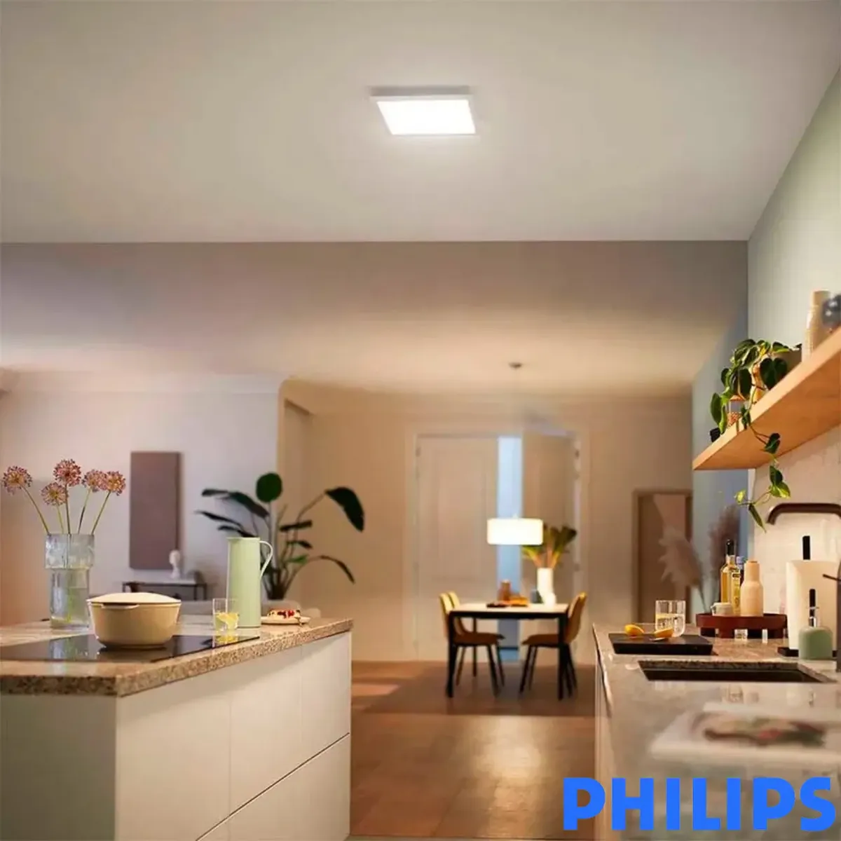 PAINEL LED DE EMBUTIR PHILIPS - 6W BRANCO FRIO QUADRADO - 2