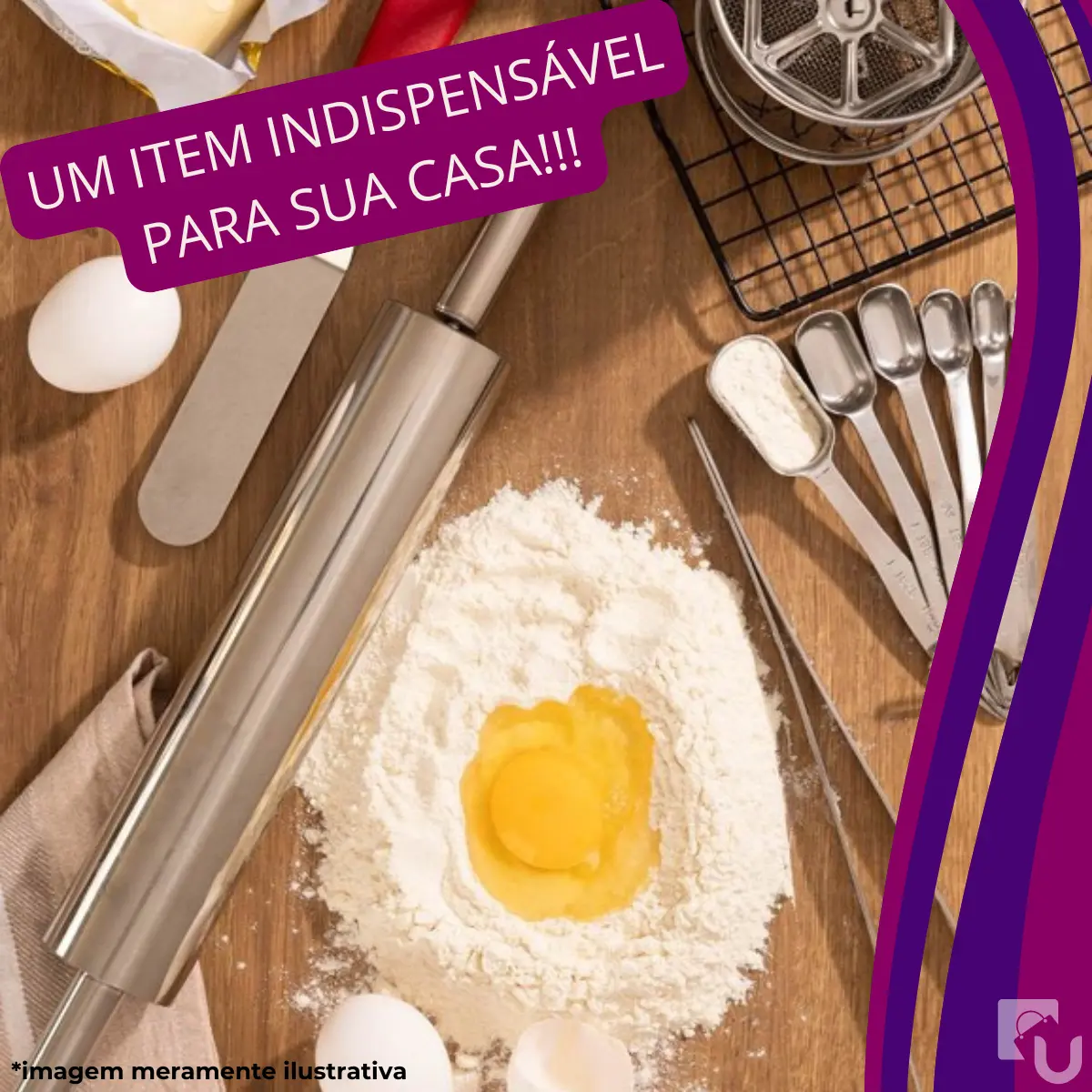 ROLO PARA MASSAS EM INOX MIMO STYLE - 2