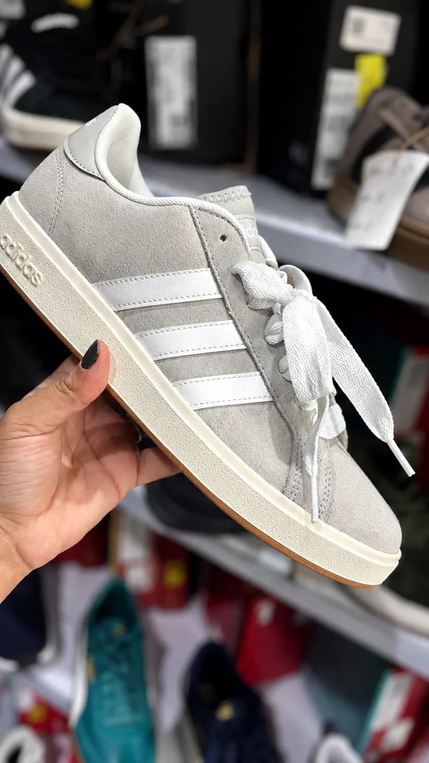 Tenis Masculino Grand Court Base Suede adidas Cinza Lisa 41 Br - 1
