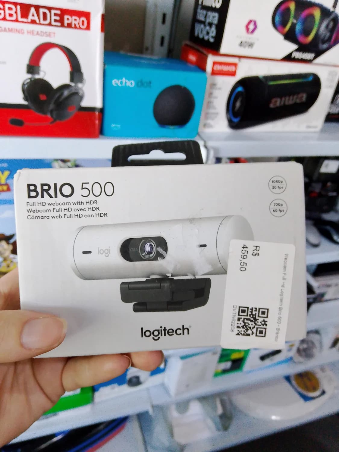 Webcam Full Hd Logitech Brio 500 - Branco - 1
