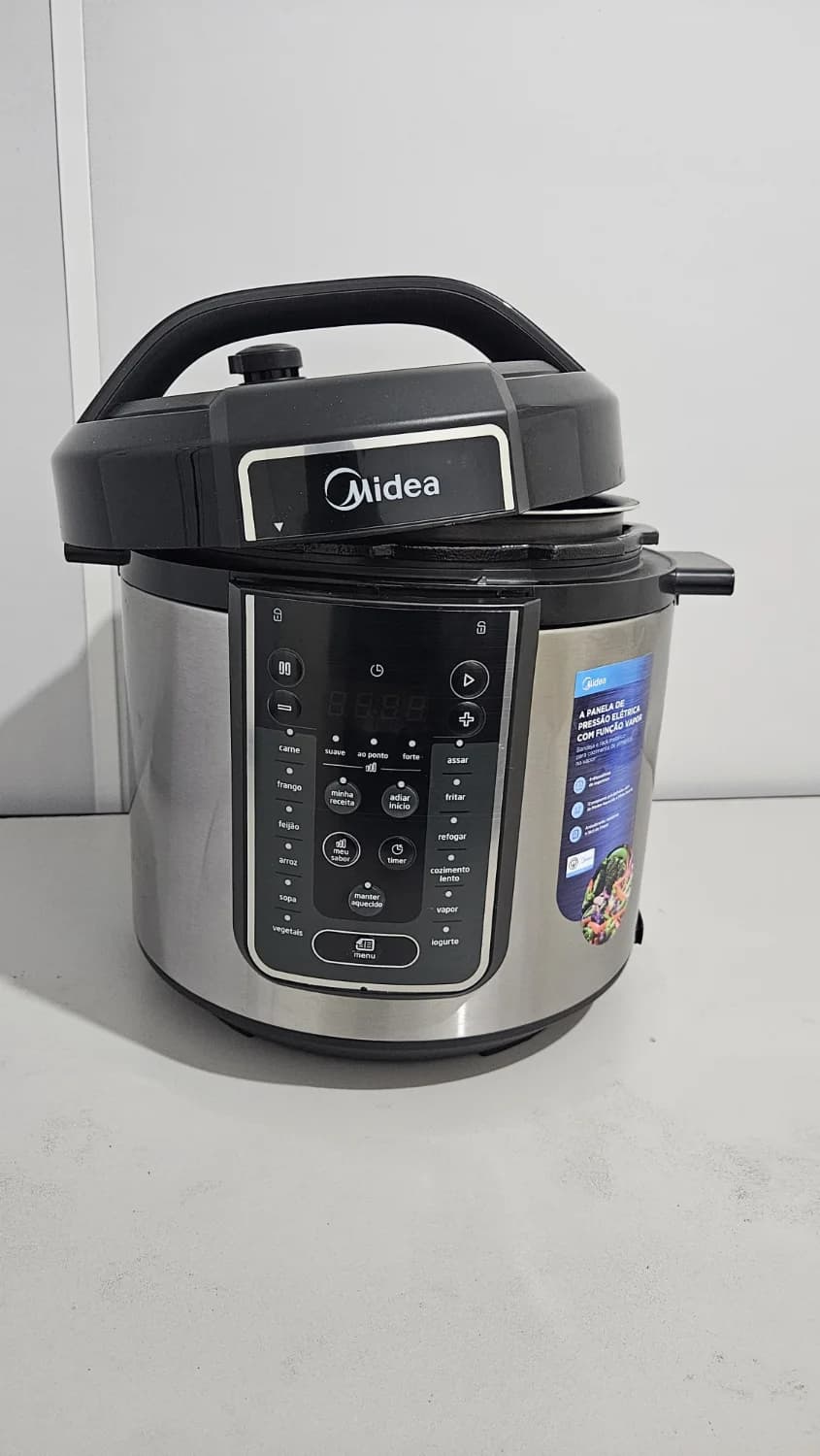 Panela de Pressão Elétrica 6 L MasterSteam Inox Midea - 1