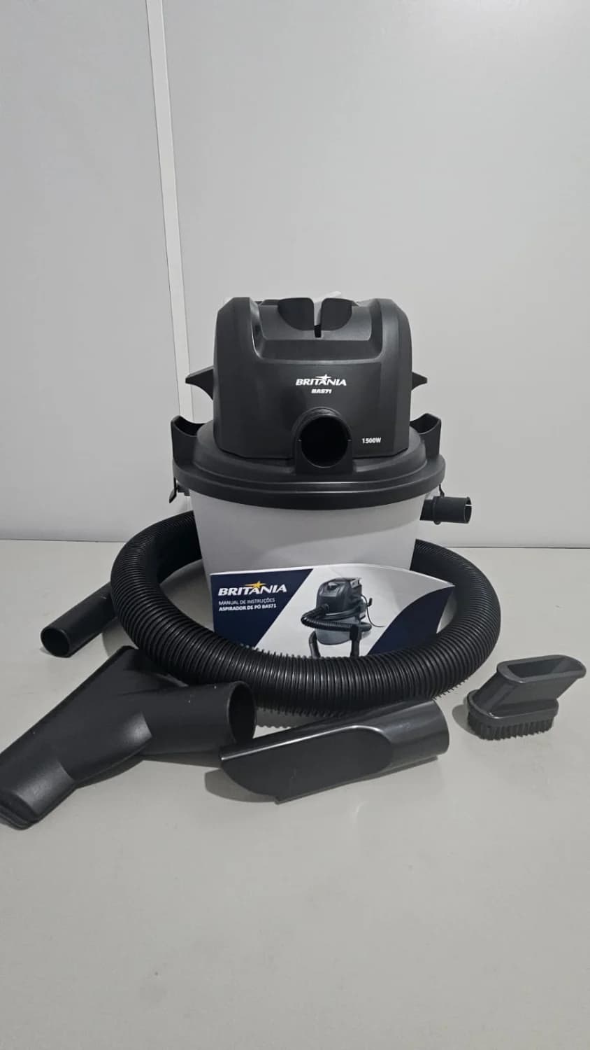 Aspirador De Pó E Água Britânia 6l 1500w Bas71 Cinza 127v - 3