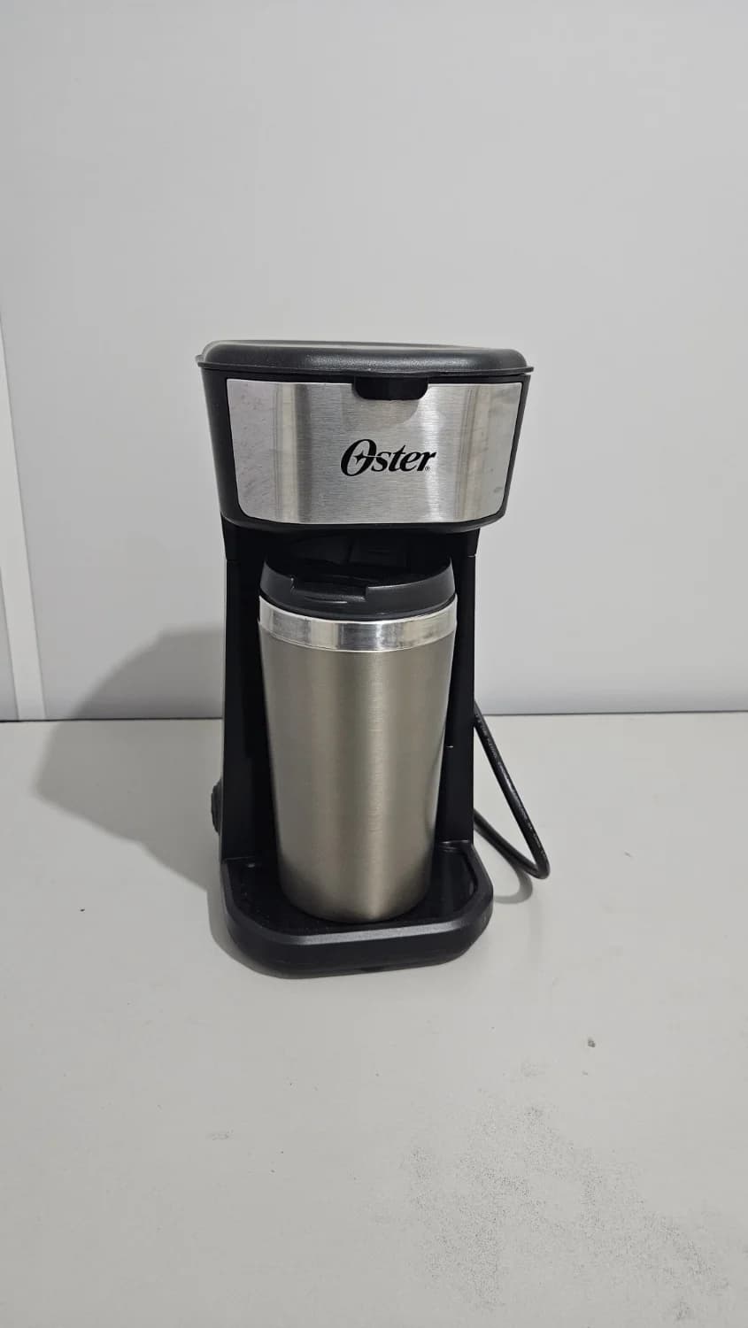 (USADA) Cafeteira Elétrica Oster 2Day OCAF200 127v Inox 2 em 1 Copo Térmico 400 Ml Filtro Permanente - 2