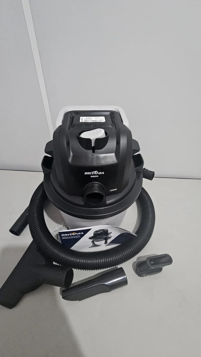 Aspirador De Pó E Água Britânia 6l 1500w Bas71 Cinza 127v - 4