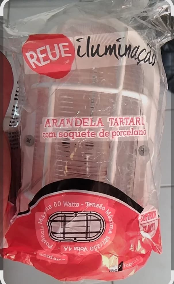 Arandela Tartaruga Plástica Simples Soquete De Porcelana - 1