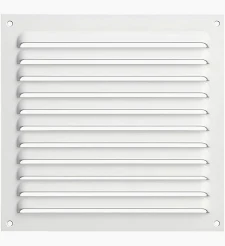 Grade De Ventilação Alumínio 30x30 Cm - Preta Branca Natural - 1