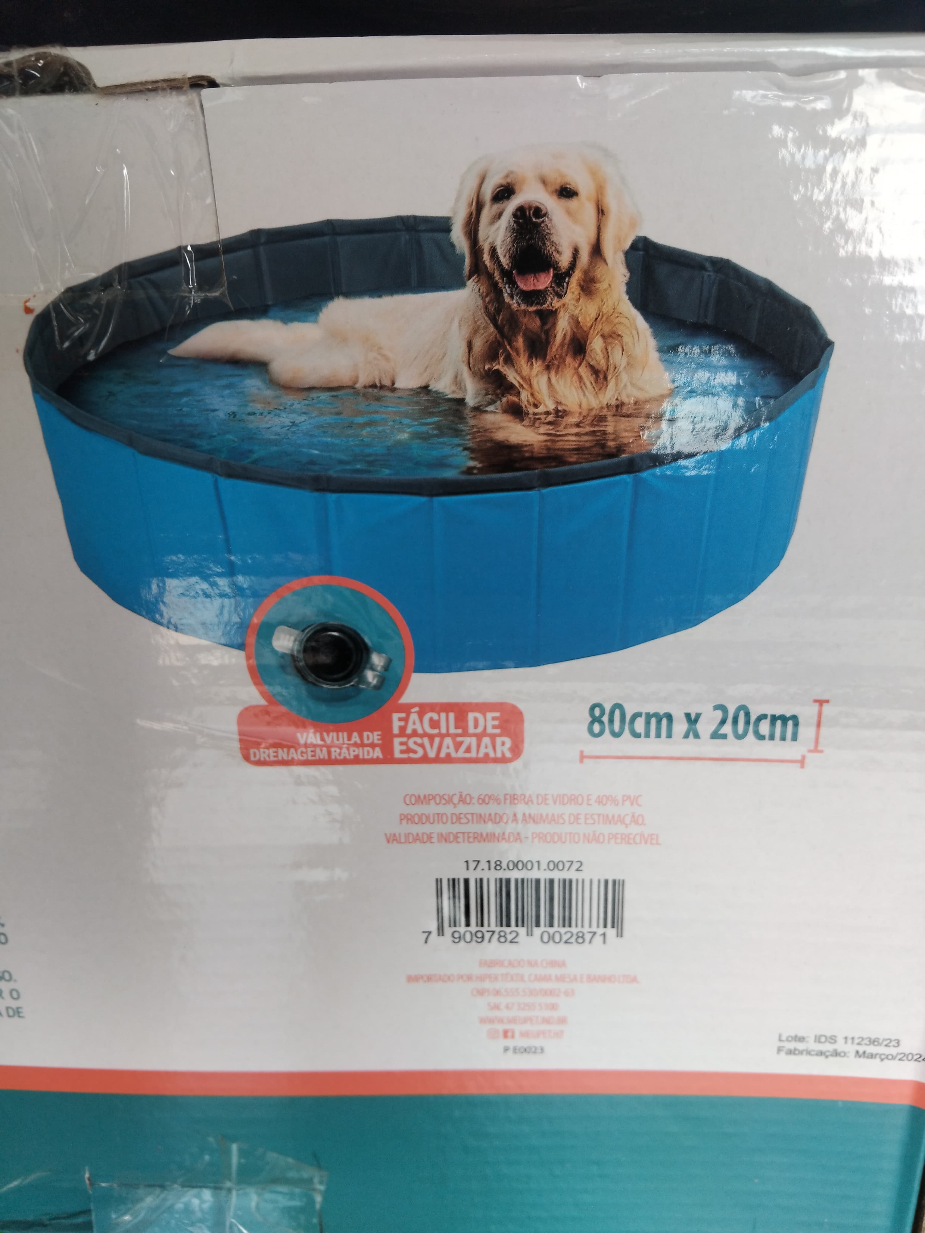 Piscina Pet 20x80cm - Vermelho Ou Azul Seu Dog Vai Adorar.. - 2