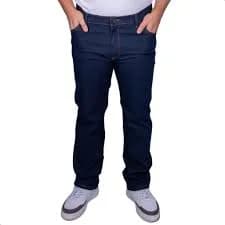 Calça Masculina Jeans C/ Lycra Tradicional Trabalho Premium azul escuro tamanho 40 - 1
