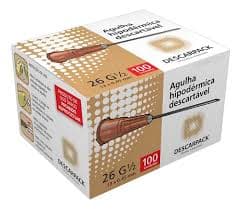Agulha HiPodérmica 13 X 0,45mm 26g Descarpack Com 100 Unidades - 1