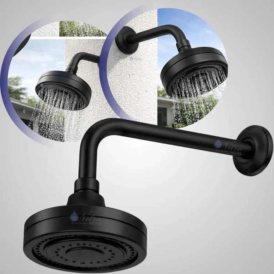 Ducha Chuveiro Articulável Gás E Solar Auto Limpante Preto ( CONCEPT METAIS) - 2