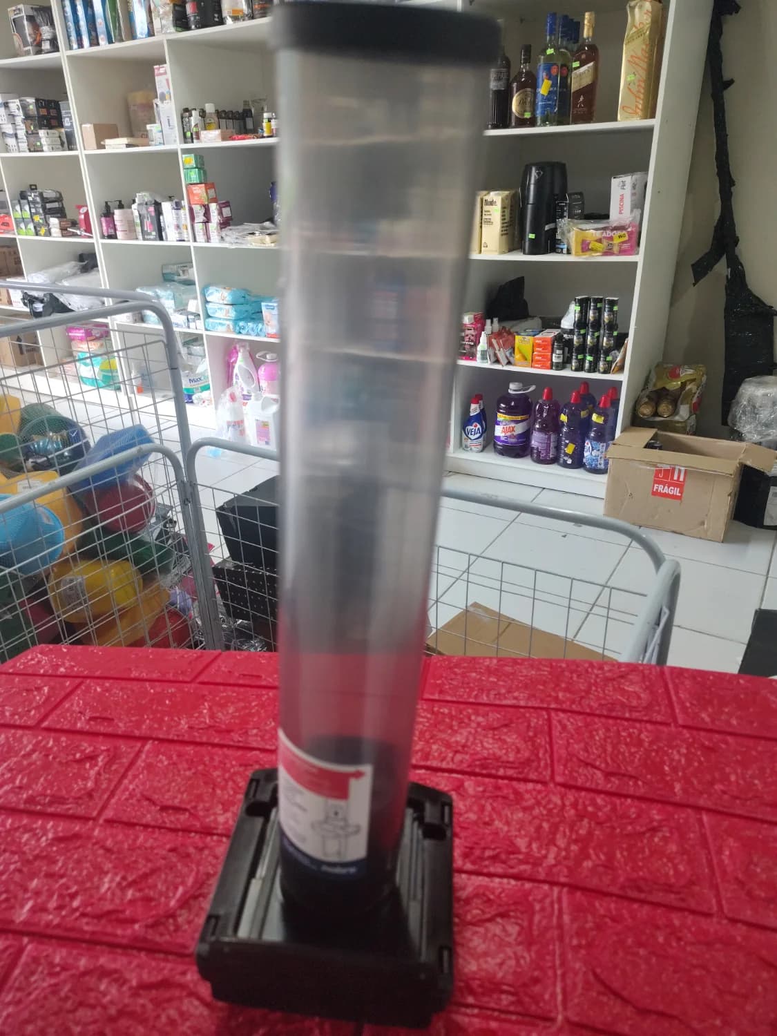 Dispenser Poupador De Copos Nobre 50ml Parede Plástico Preto - 1