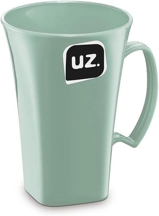 Caneca UZ de Plastico Verde Menta com capacidade 400ml - 1