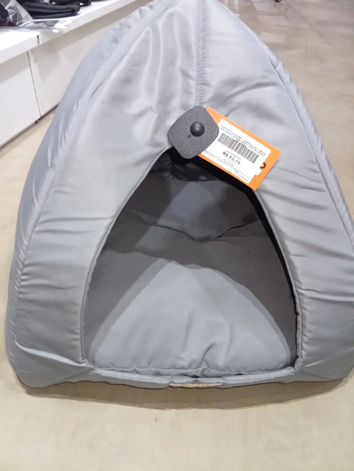 Casinha Toca 2 Em 1 Caminha Iglu Tenda Casa Cama Lavável Gato Cães Igluzinho Pet Cinza - 1