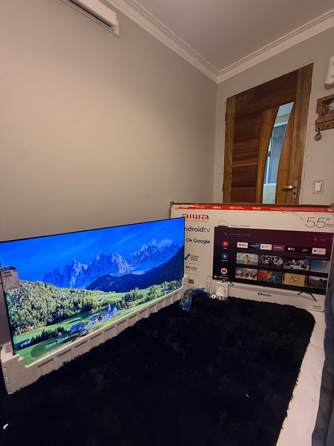 Smart Tv Aiwa 55 Android 4k Borda Ultrafina Dolby Vision&atmos Aws-tv-55-bl-01-a - 1