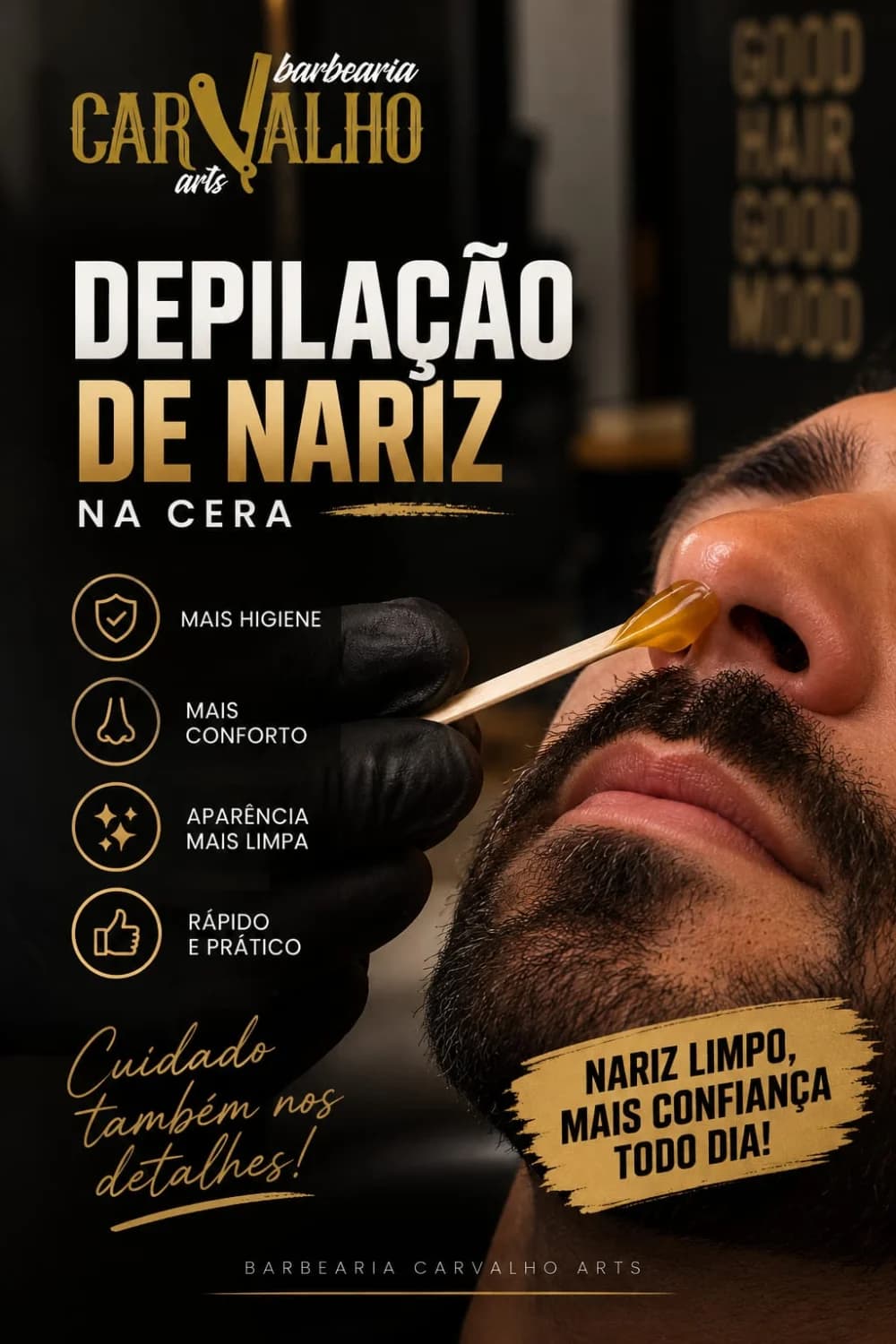 Depilação de nariz na cera - 1