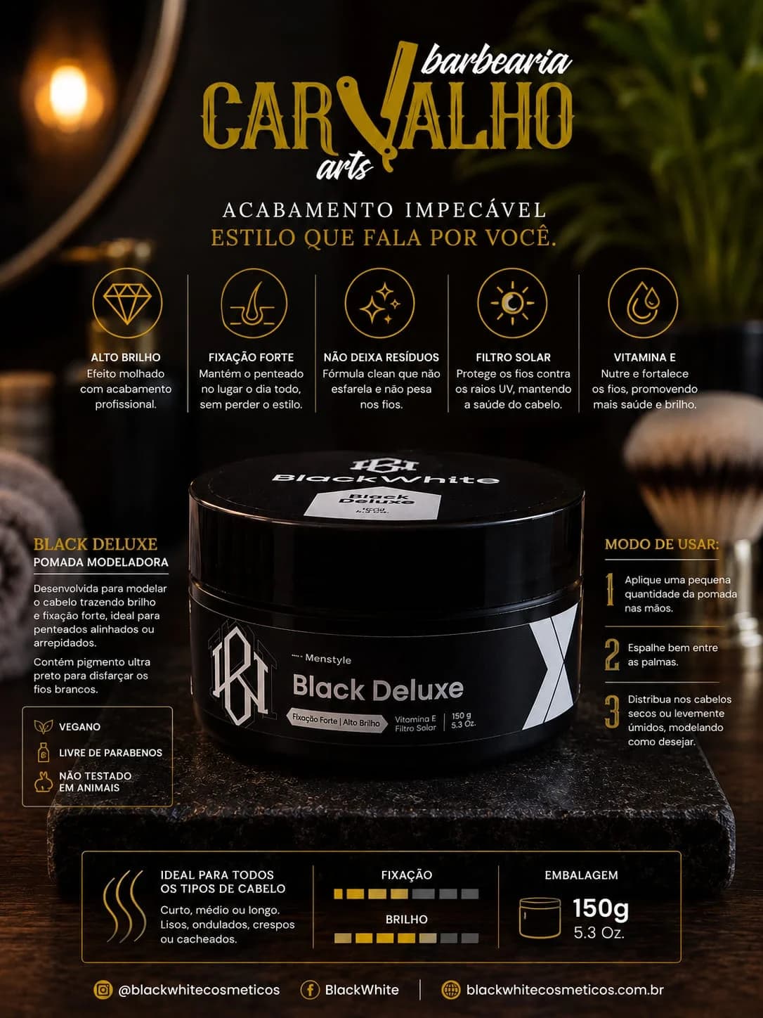 Pomada Black Deluxe 150g - 1