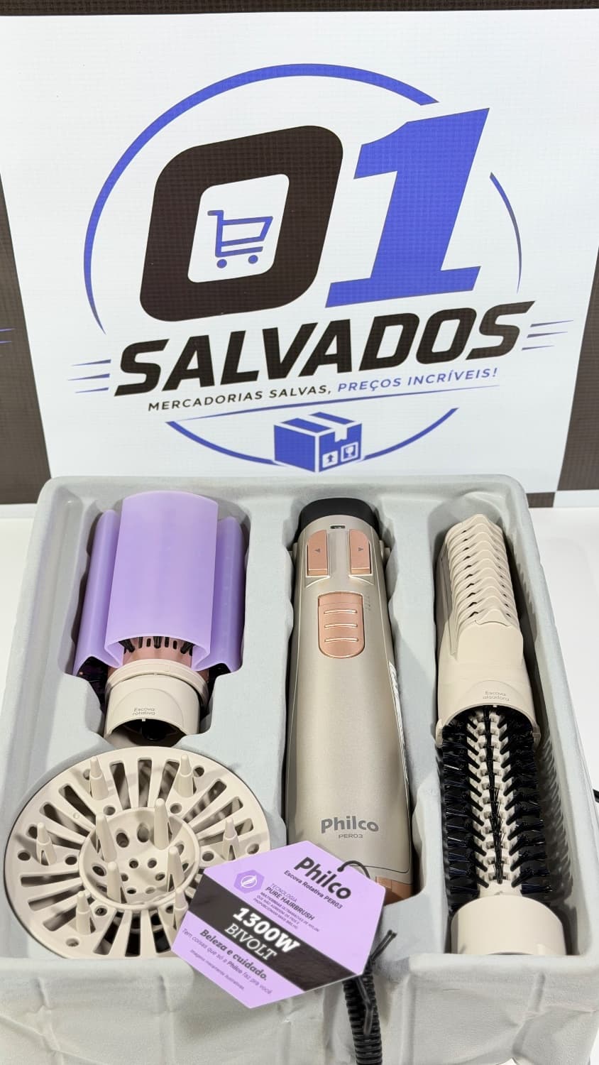 Escova Secadora Alisadora Rotativa Philco - 1