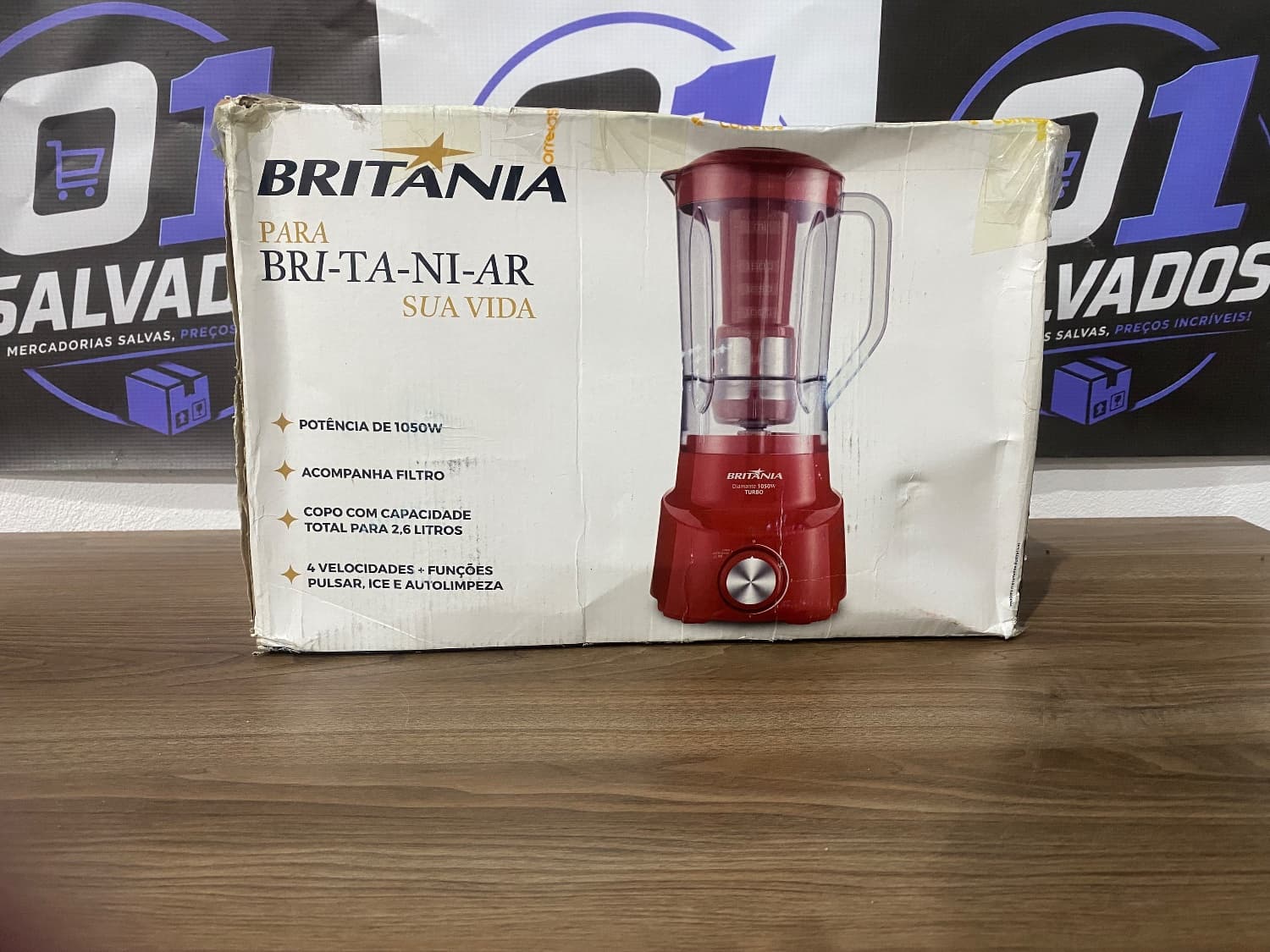 Liquidificador Britânia Blq970v Turbo 900w 2,6l Cor Vermelho - 1