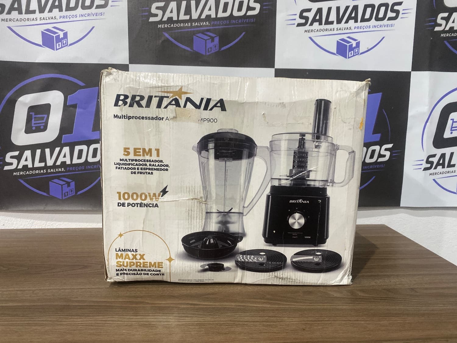Multiprocessador britânia Bmp900 1000w 3 em 1 inox Preto - 1