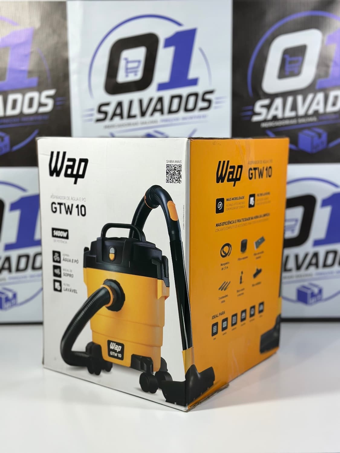 Aspirador de Pó e Água WAP GTW 10 1400W de Potência com Bocal de Sopro 127v - 1