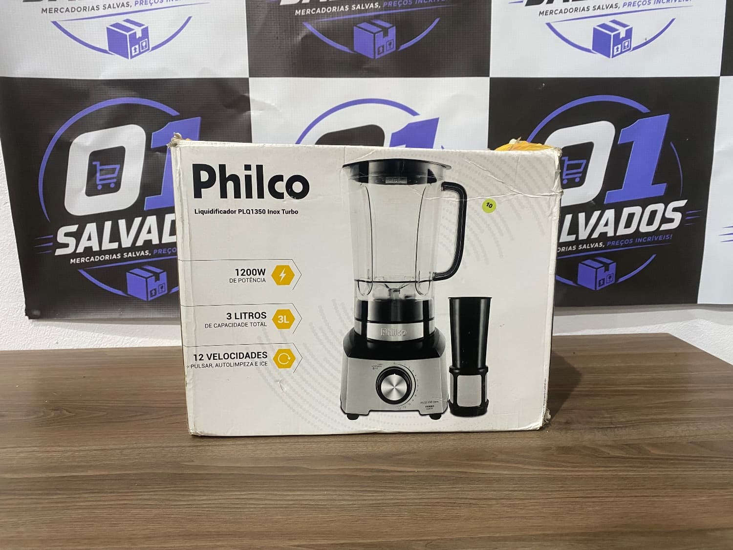Liquidificador Plq1350 Turbo 1200w Inox Preto Philco 220v - 1